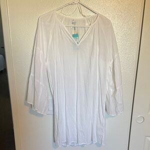 Seafolly Beach Edit Tiered Sleeve Cover Up